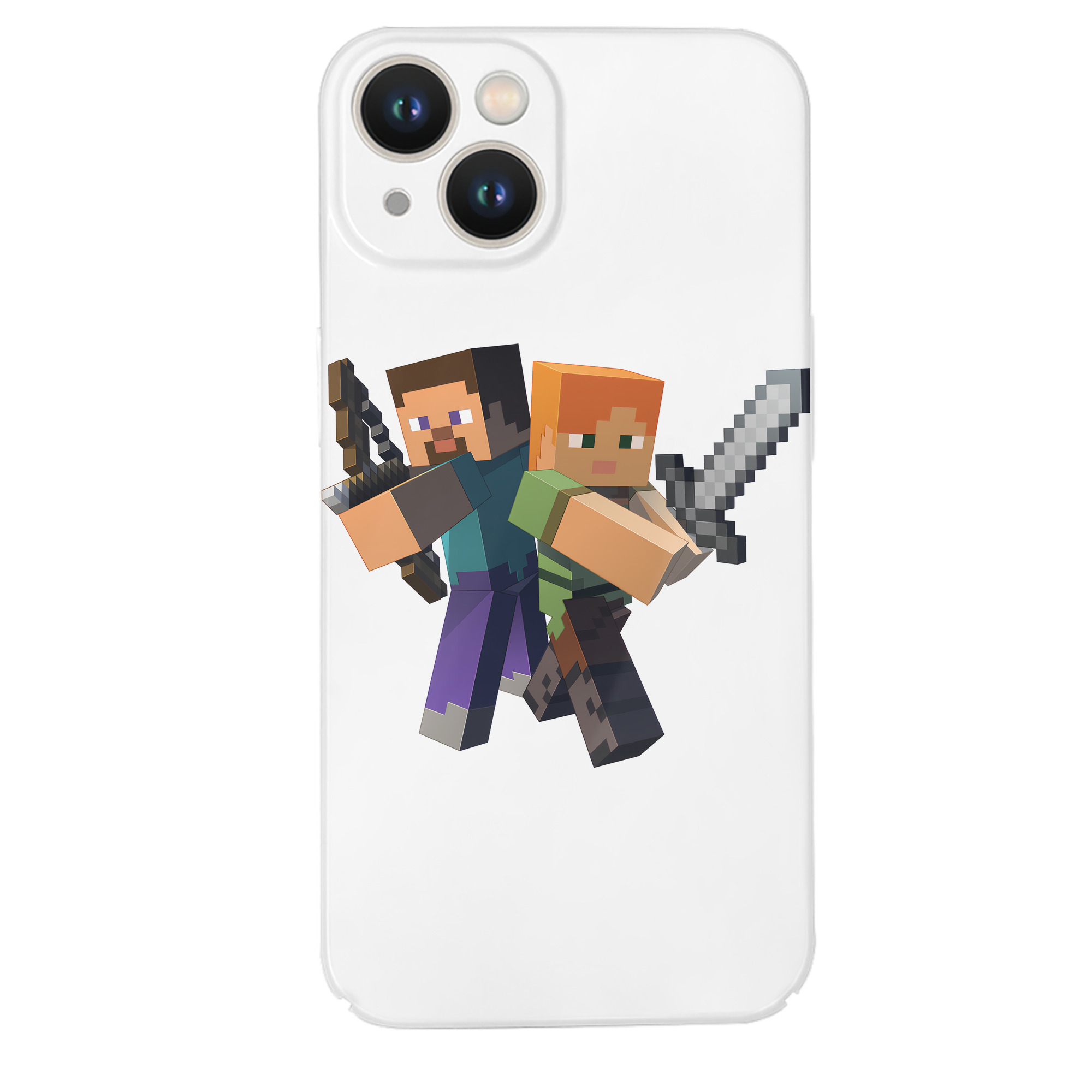 （画像用） マインクラフト ブロックの世界 Minecraft MC Block world 【iPhone 14シリーズ対応】ハードケース